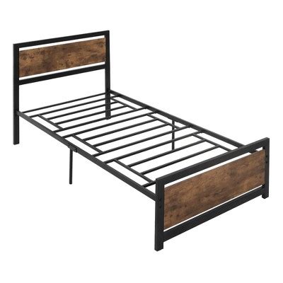 metal halfway house cot frame|Amazon.com: HOMCOM Single Platform Bed Frame with .